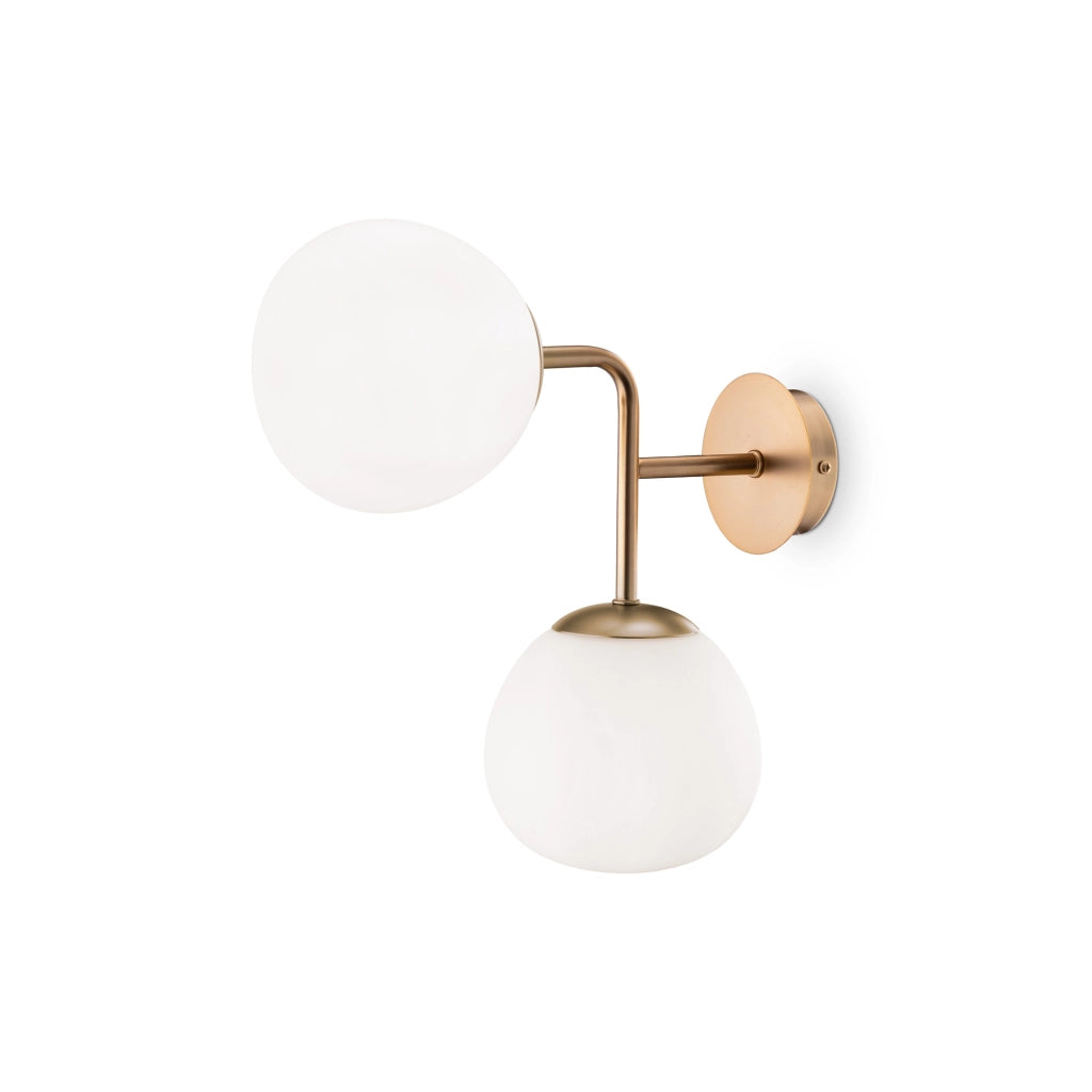 Maytoni applique contemporanea Erich 2 luci E14 oro rosa metallo vetro
