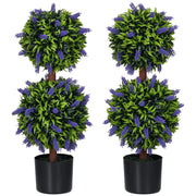 Set 2 Piante Artificiali con Vaso ¨C Xylo ¨C 70 cm Resistenti UV per Giardino e Interno