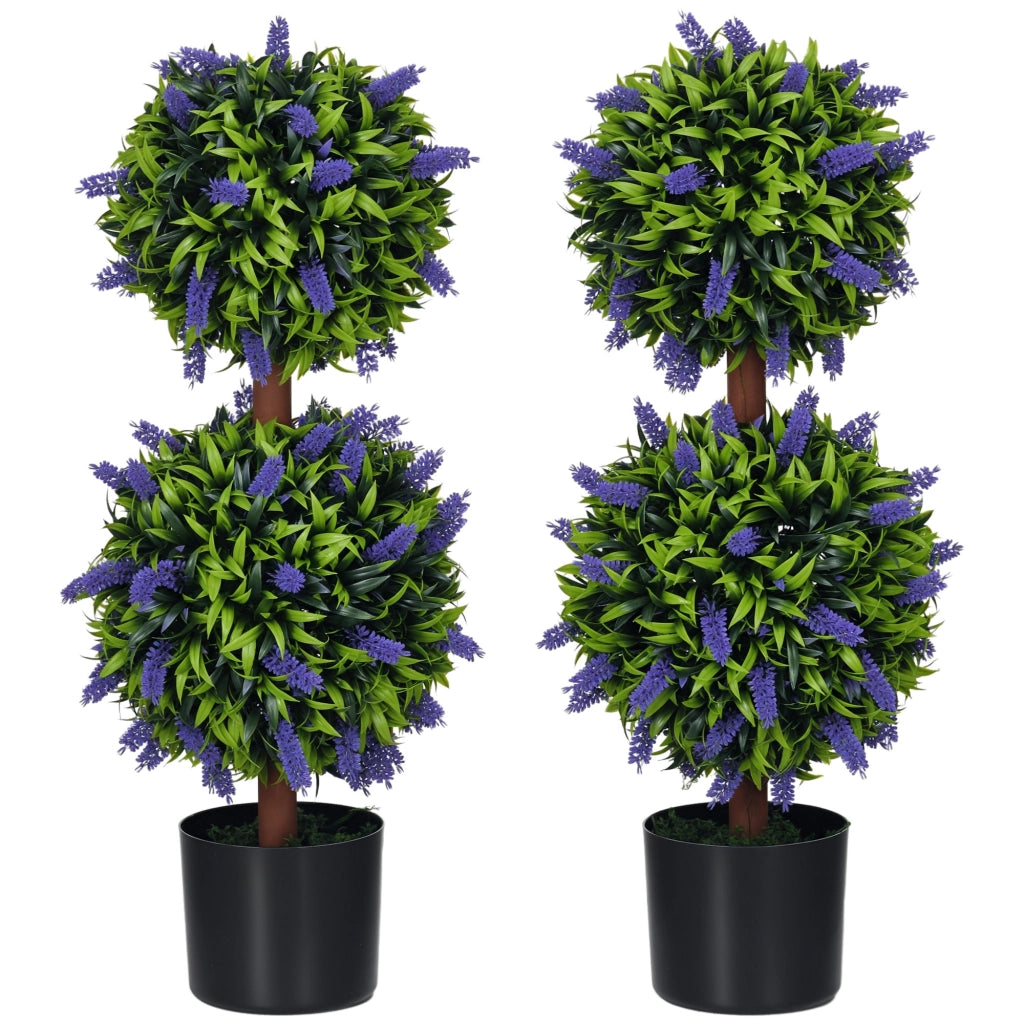 Set 2 Piante Artificiali con Vaso ¨C Xylo ¨C 70 cm Resistenti UV per Giardino e Interno