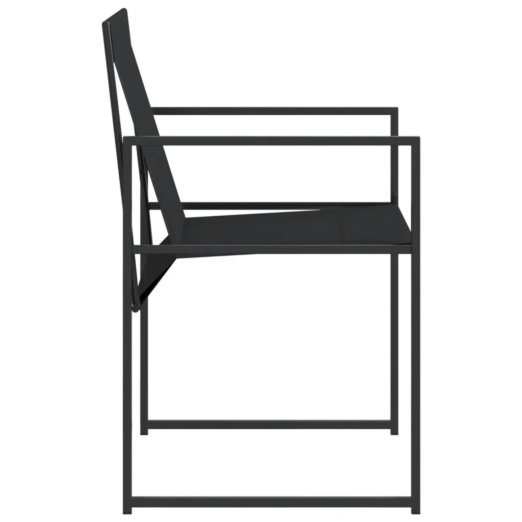 Sedie da Giardino 4 pz Neri in Acciaio e Textilene 4008593