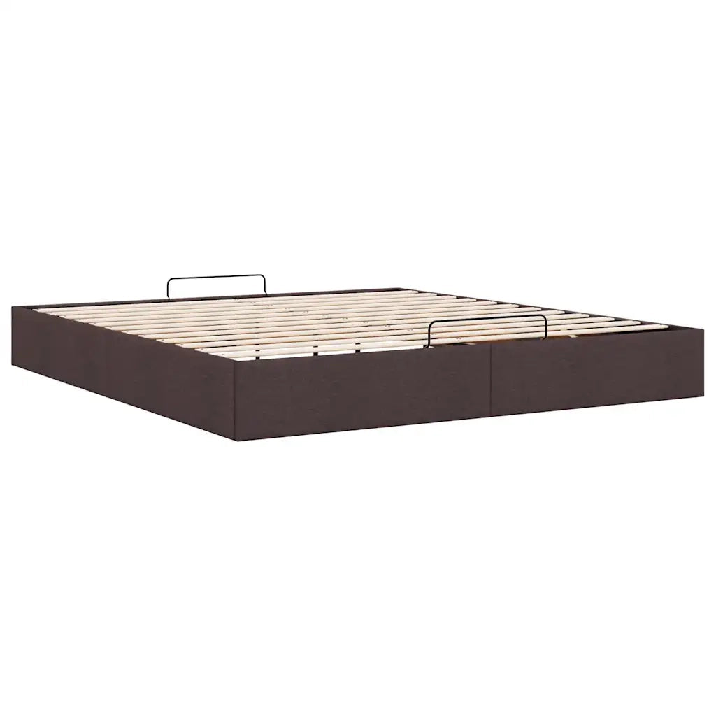 Struttura Letto Pouf senza Materasso-Giroletto 200x200 cm in Tessuto