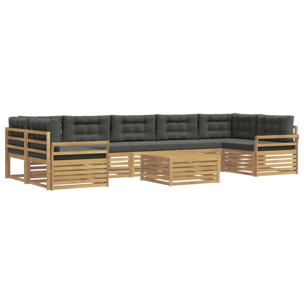 Set di divani da esterno 8 pcs Bianco e Antracite 3390207