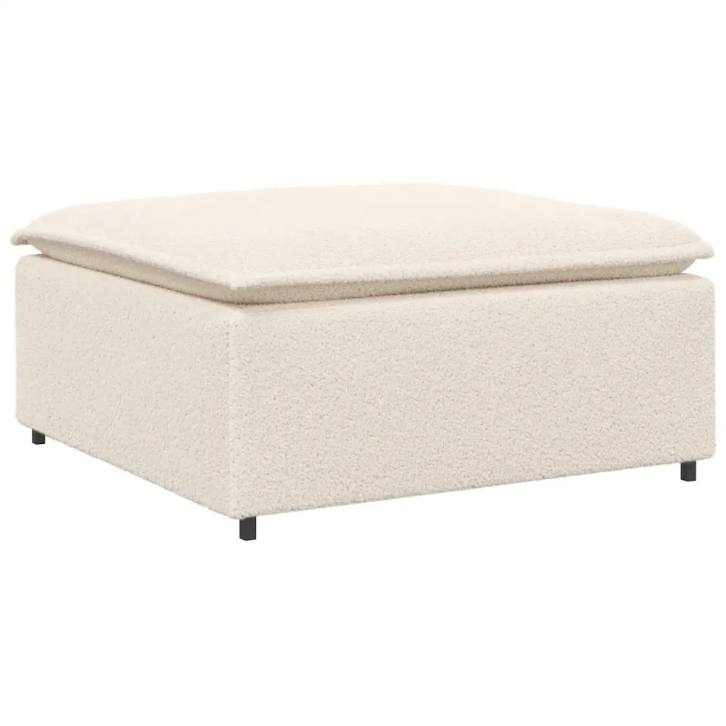 Modulo Poggiapiedi Divano Modulare Crema 100x100x48 cm 4104505
