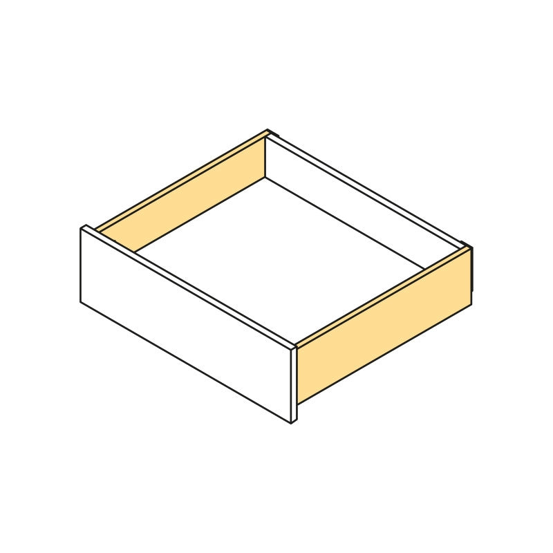 Cassetto Vertex Push Sincro con regolazione 3D, altezza 93mm , 40kg, profondità 350mm, Acciaio, Verniciato bianco