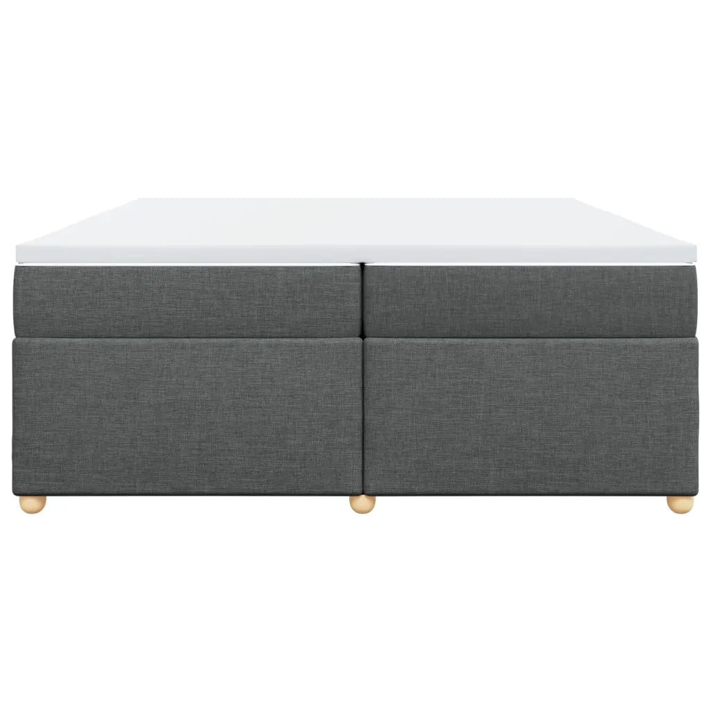 Giroletto a Molle con Materasso Grigio Scuro 200x200 cm Tessuto 3285402