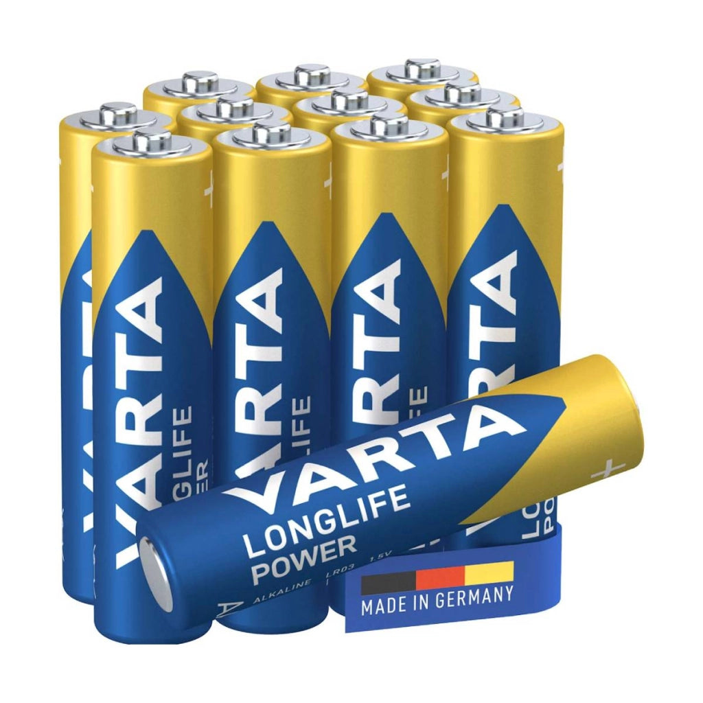 Confezione da 12 pile alcaline AAA 1,5 V ad alta energia  Varta
