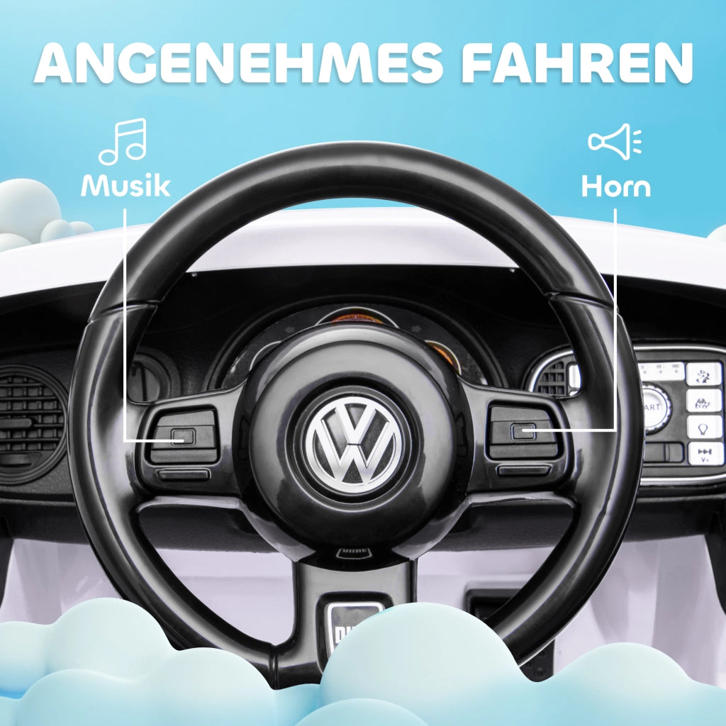 Giocattolo Bambini Auto Elettrica VW Beetle ¨C zephmum ¨C Bianco con Telecomando