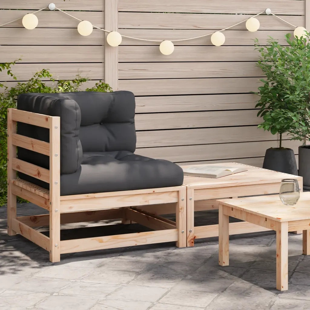 Divano Angolare da Giardino con Cuscini-Sofa da Giardino-Divanetto da esterno e Poggiapiedi 519302