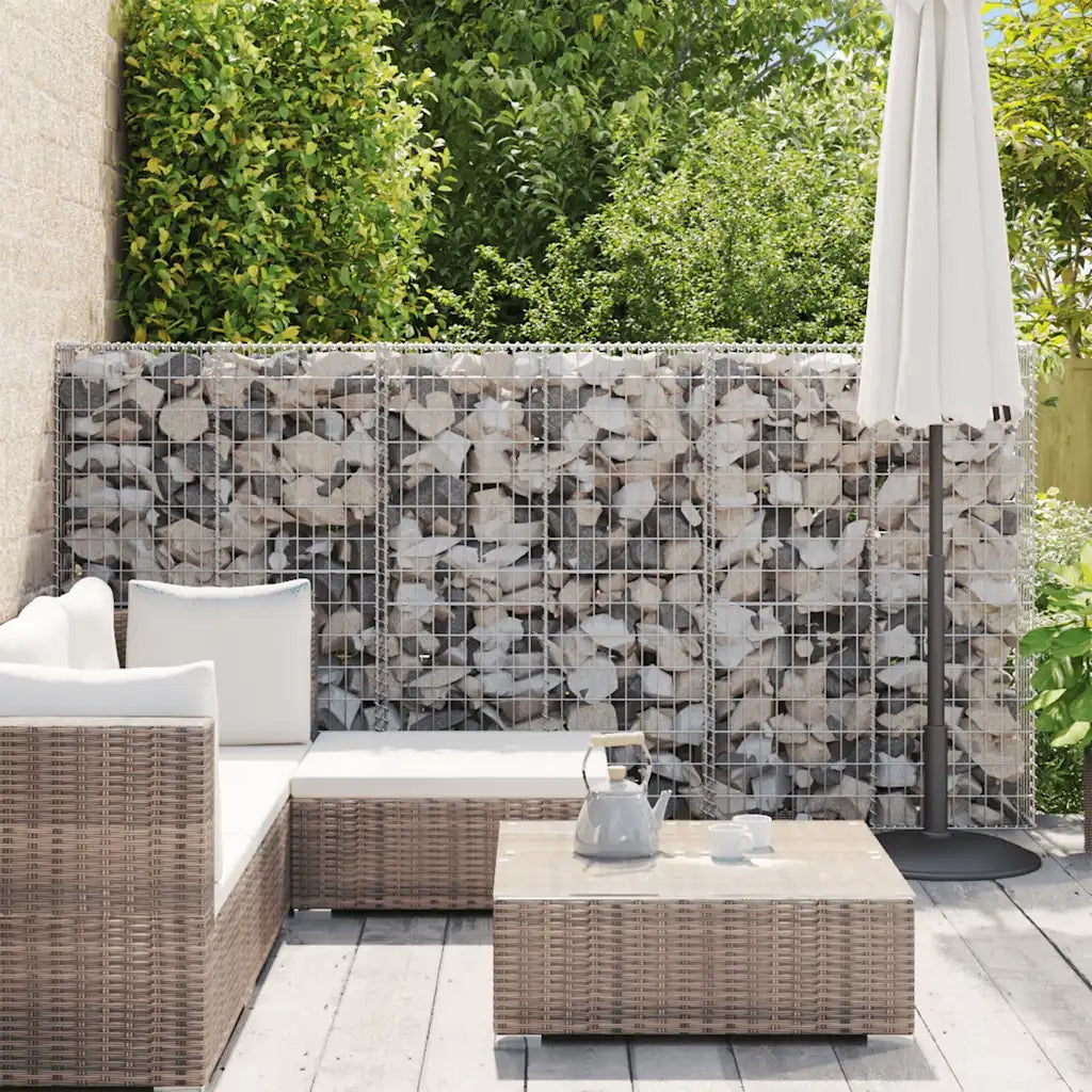 Cesto Gabbione con Coperchio in Filo Zincato 150 x 100 x 30 cm 141042