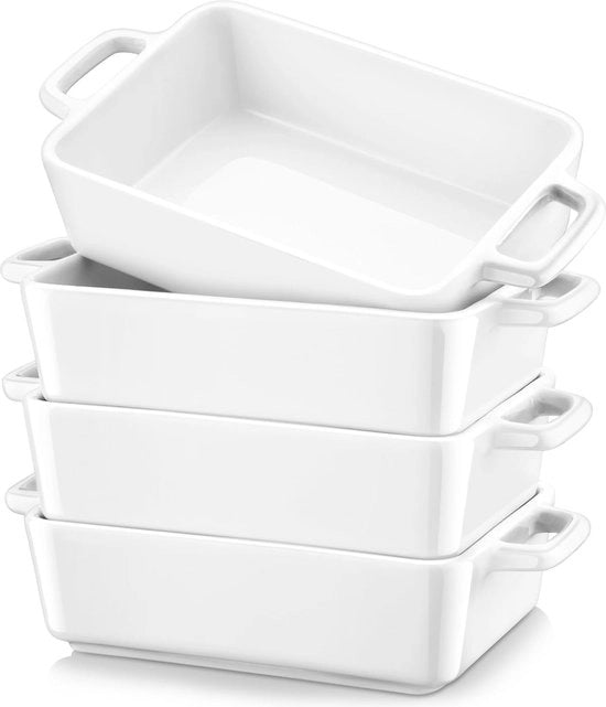 Ovenschaal porcellana, forma per dolci, per crème brûlée, soufflé, rettangolare, 240 ml