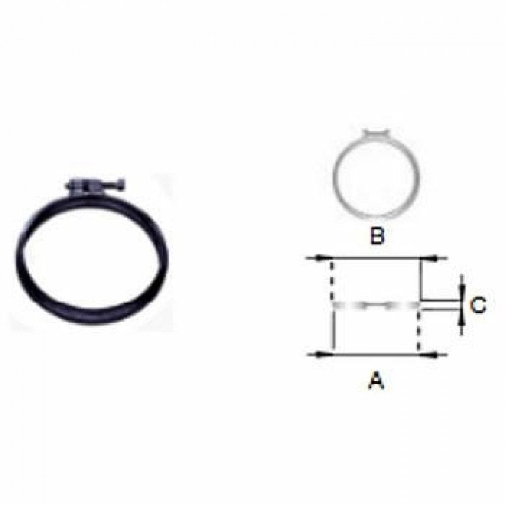 Fascetta bloccaggio per inox ner o d.080 b08wym271g