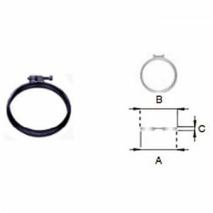 Fascetta bloccaggio per inox ner o d.080 b08wym271g