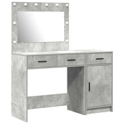 Toeletta | Tavolo da Trucco con cassetto 2 pz Grigio Legno multistrato