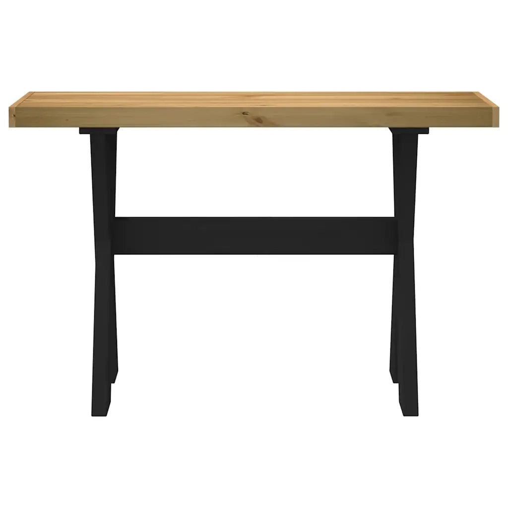 vidaXL Tavolo Consolle NOAIN Gambe Forma X 120x30x75 cm Legno Massello