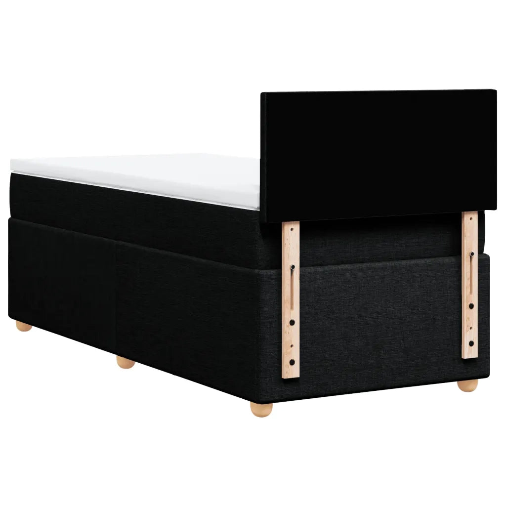 Giroletto a Molle con Materasso Nero 100x200 cm in Tessuto 3286586