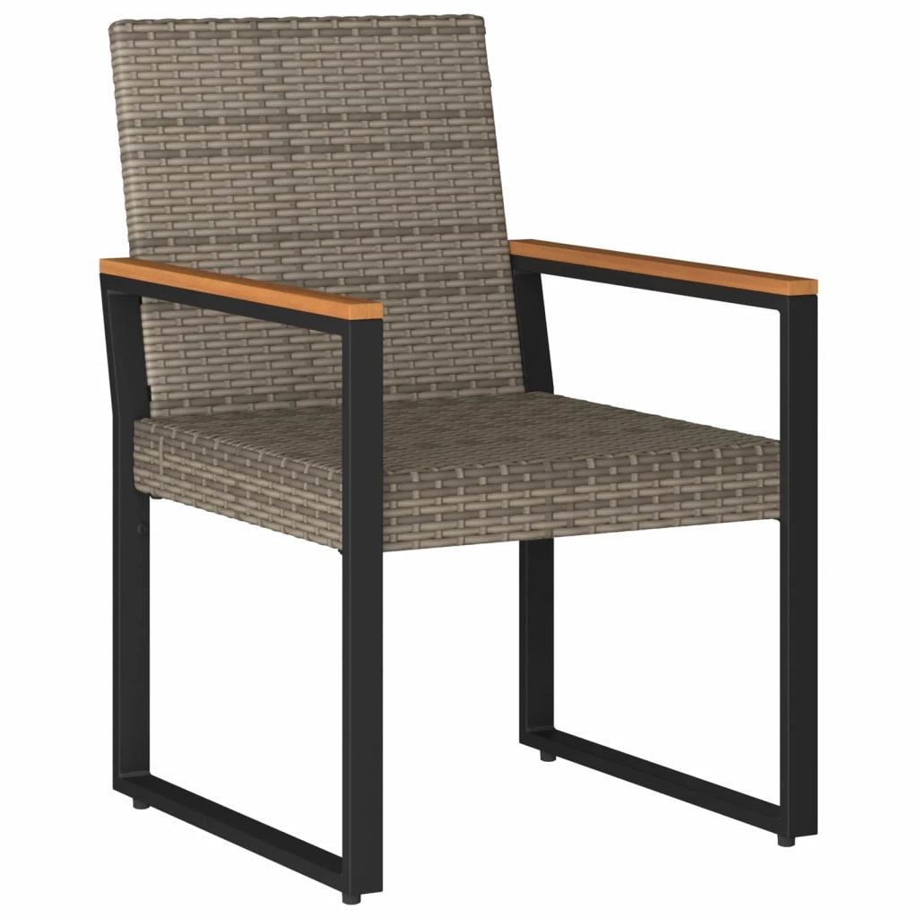 Set Mobili da Esterno 3 pz Grigio e Grigio Scuro polyrattan 42025332