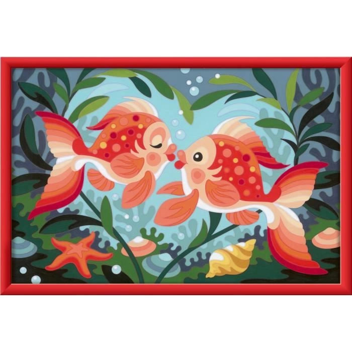 CreArt Kids 31x21 cm Baci di pesce, Kit da dipingere con i numeri, Numero artistico, Dai 7 anni in su, 25853, Ravensburger