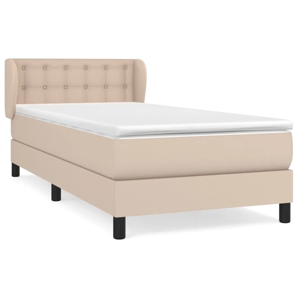 Giroletto a Molle con Materasso Cappuccino 90x200 cm Similpelle