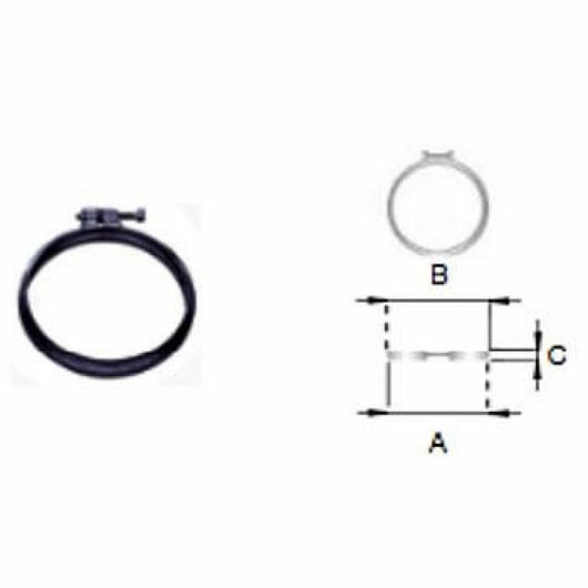 Fascetta bloccaggio per inox ner o d.100 b08xb5fh3l