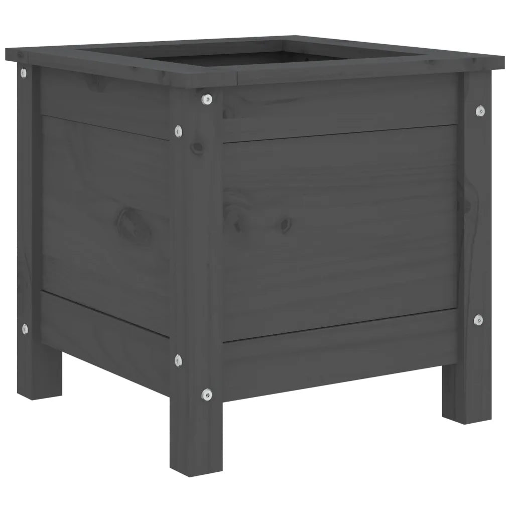 Fioriera da Giardino Grigia 40x40x39 cm Legno Massello di Pino 825249