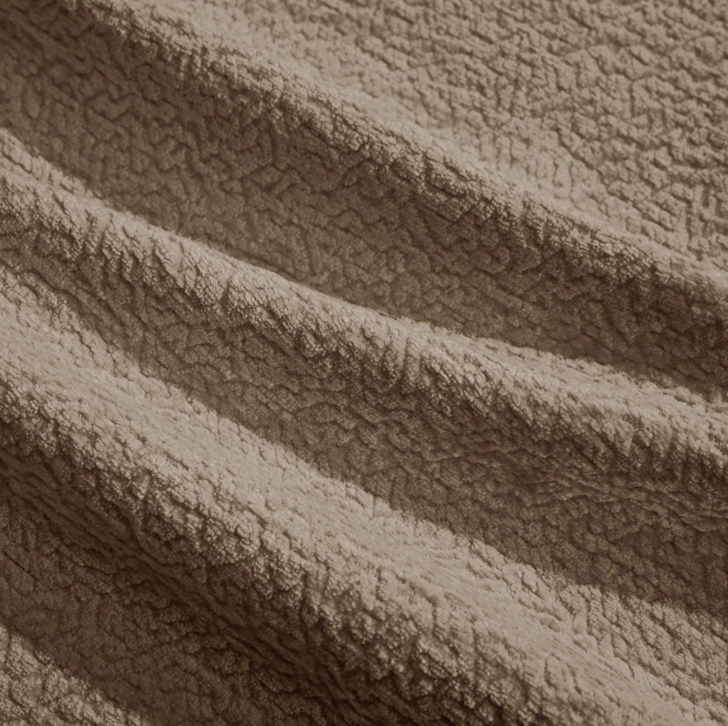 Divano modulare in chenille 330x86x90 cm marrone