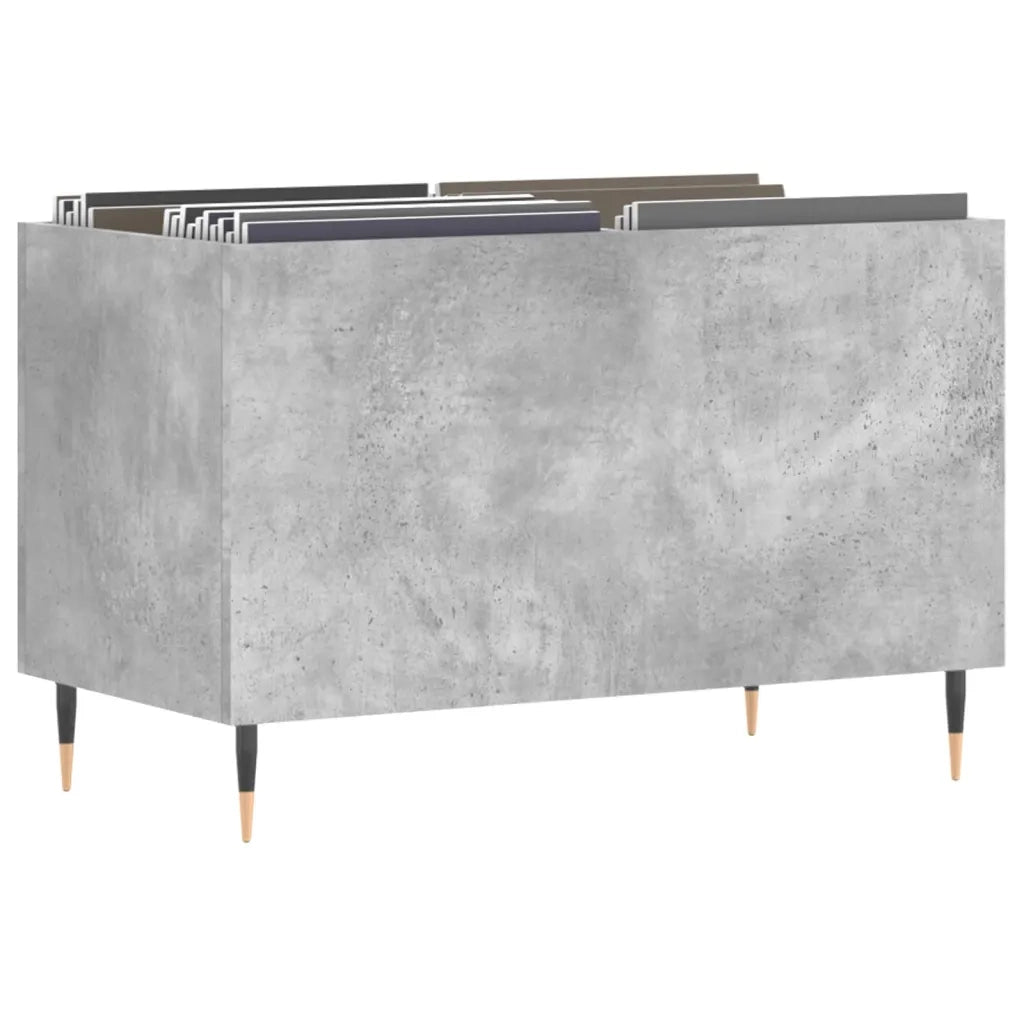 Mobile Porta Dischi Grigio Cemento 74,5x38x48 Legno Multistrato 831720