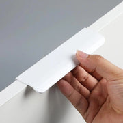 Maniglie occultabili per armadi cucina - 4 pezzi - bianco lucido - alluminio
