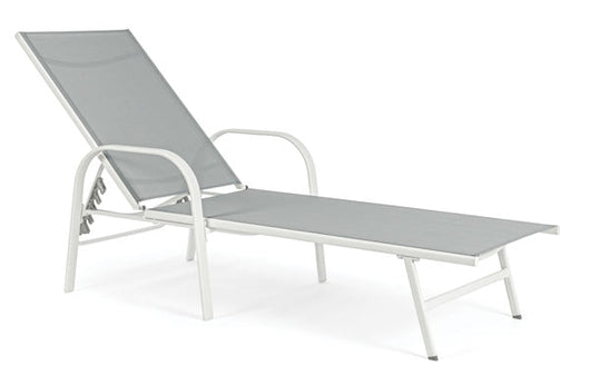 Lettino prendisole con braccioli arent diversi colori Colore: BIANCO