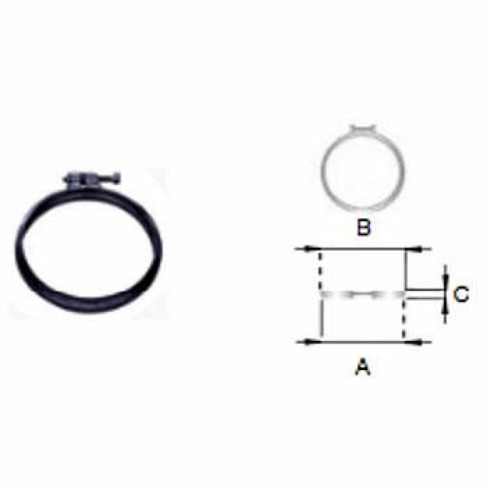 Fascetta bloccaggio per inox ner o d.100 b08xb5fh3l
