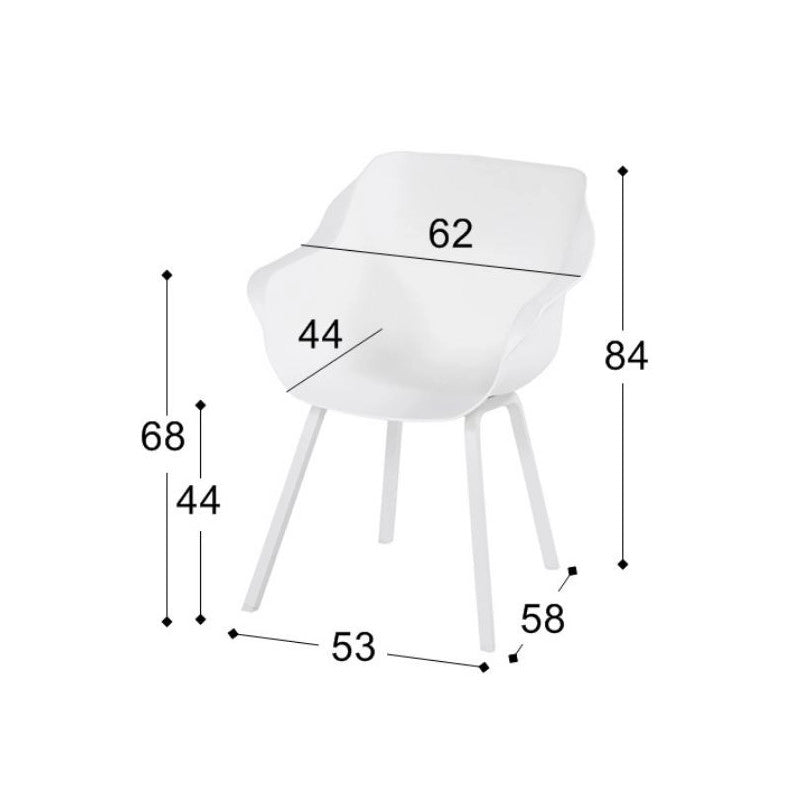 Set di 2 Sedie SOPHIE Element Armchair HARTMAN â€“ Bianco