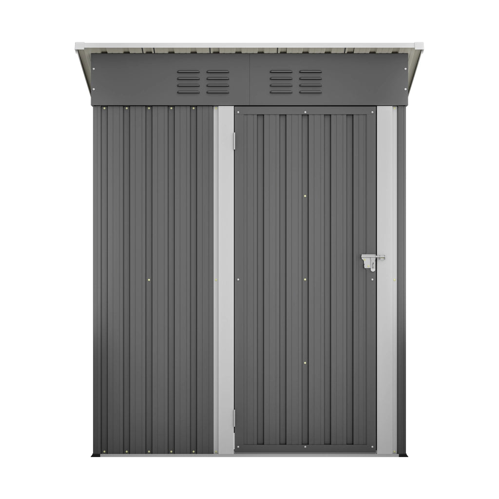 Casetta da Giardino 152x84x182 cm in Metallo Grigio - 1.27 m²- Resistente alle intemperie