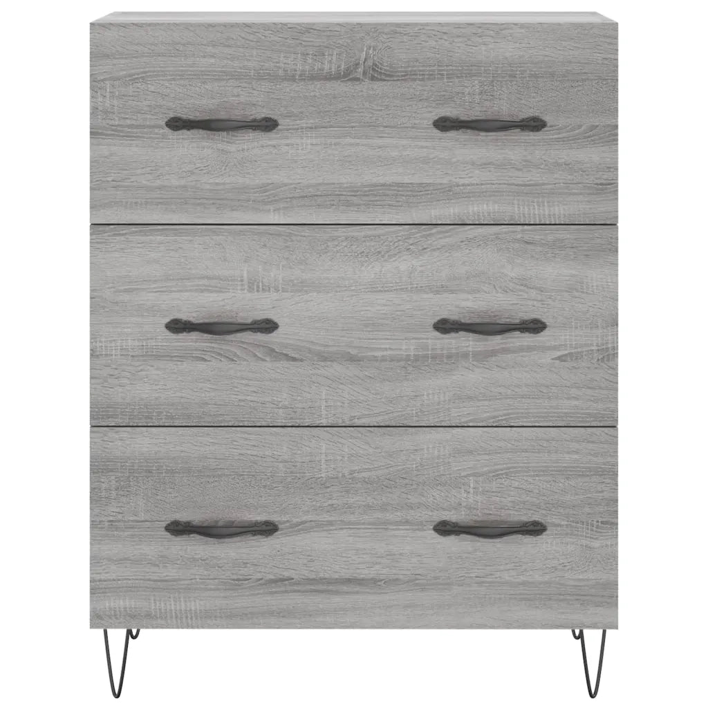 Credenza Grigio Sonoma 69,5x34x180 cm in Legno Multistrato 3198087