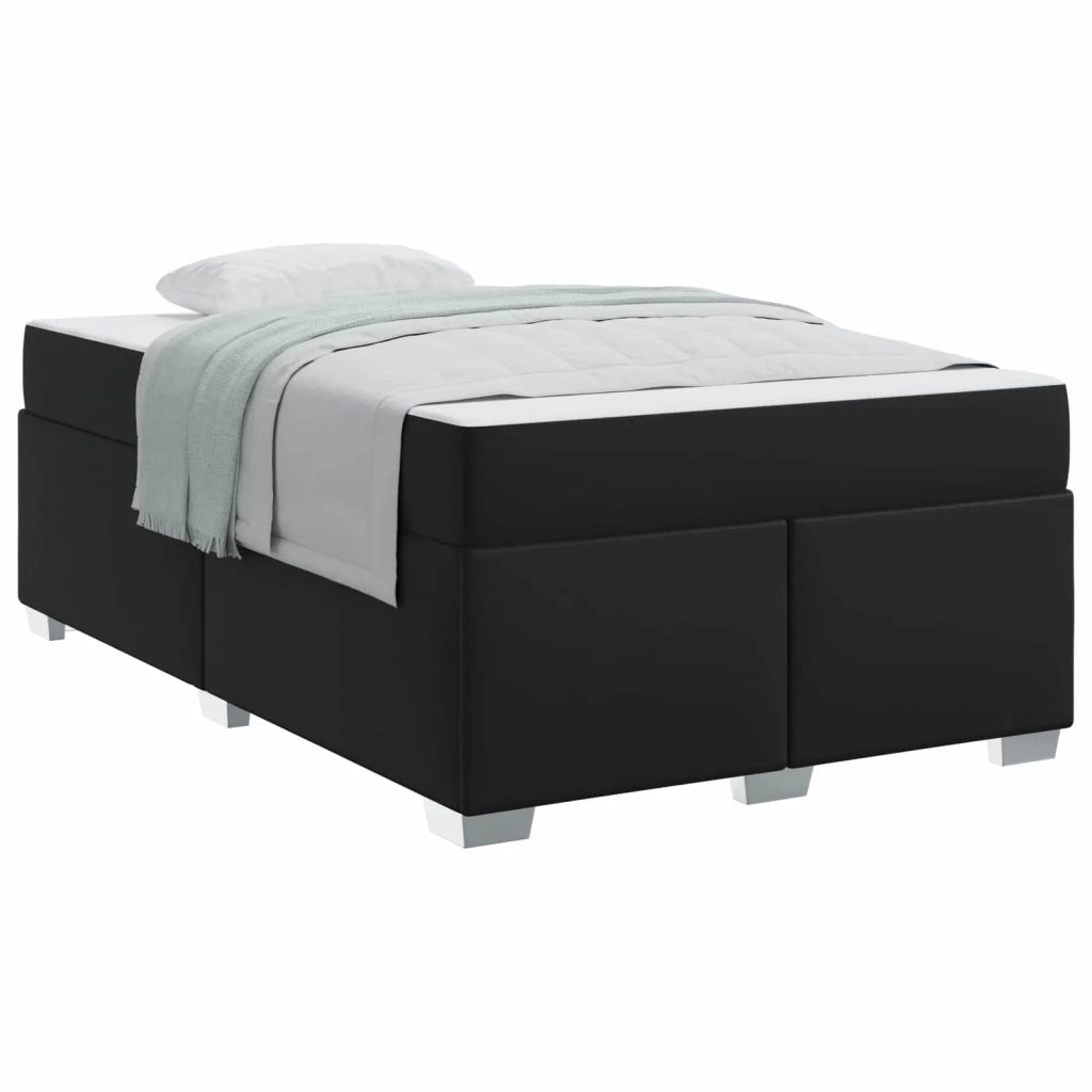 Struttura del letto con materasso Nero 120 x 190 cm Tessuto