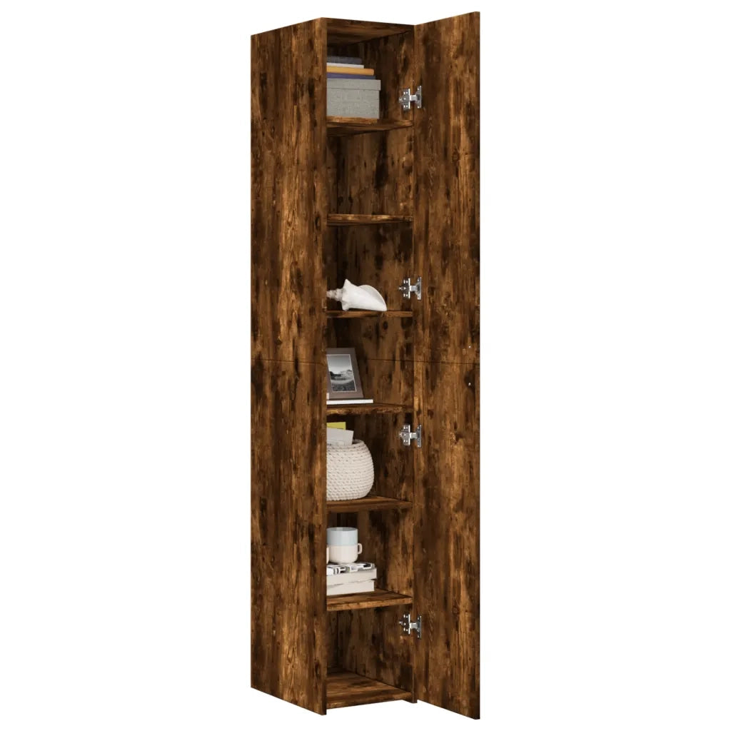 Credenza Rovere Fumo 30x42,5x185 cm in Legno Multistrato