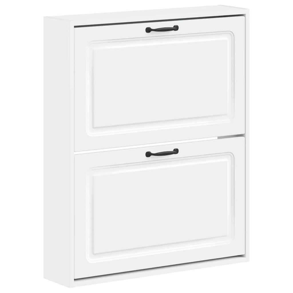 Mobiletto per Scarpe da Muro UTRECHT 71 x 17 x 86 cm Bianco 897735
