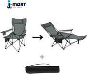 Campingstool - Sedia da Campeggio - Sedia da Campeggio Pieghevole - 3 Posizioni - Supporto da Sedia Removibile - Compresa Orecchiatura e Portabicchieri da Lato