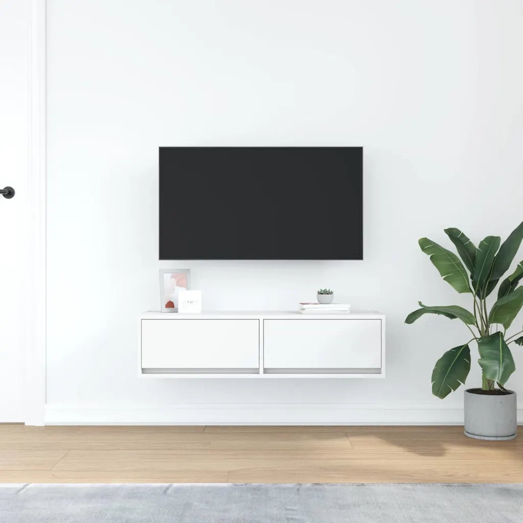 Mobile TV Bianco 100 x 31 x 25,5 cm Legno multistrato 861526