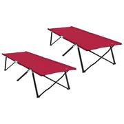 Letto da campeggio pieghevole 2 pz Rosso 206 x 76 x 74 cm CFW4256740