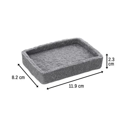 Portasapone Moderno In Resina grigio D Appoggio Effetto Pietra
