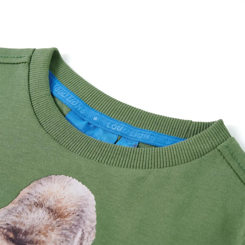 Maglietta da Bambino a Maniche Lunghe Cachi Chiaro 104