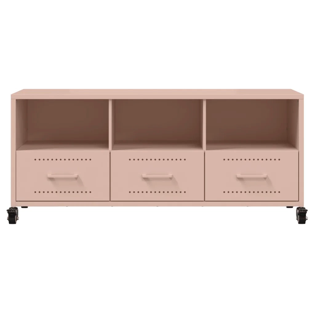Mobile TV Rosa 100,5x39x43,5 cm in Acciaio