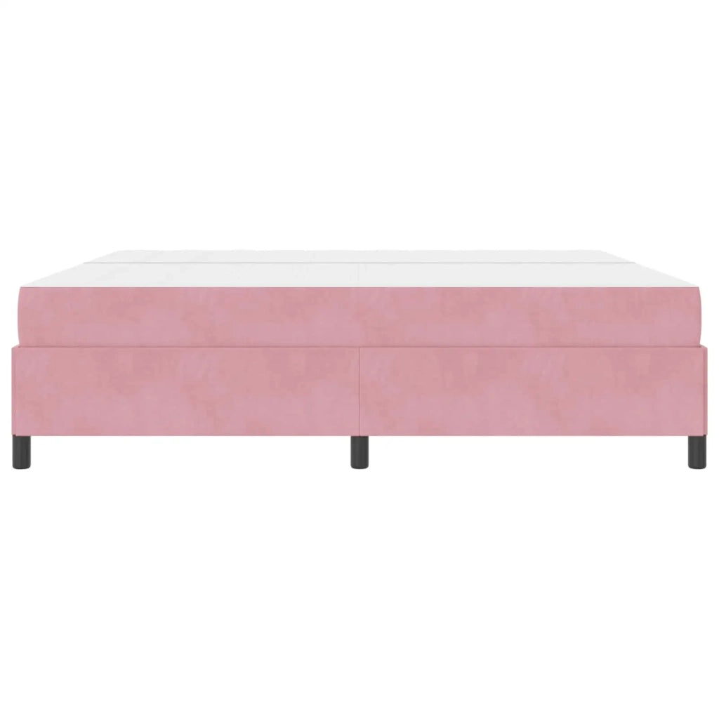 Struttura del letto con materasso Rosa 200 x 200 cm Tessuto 3399089