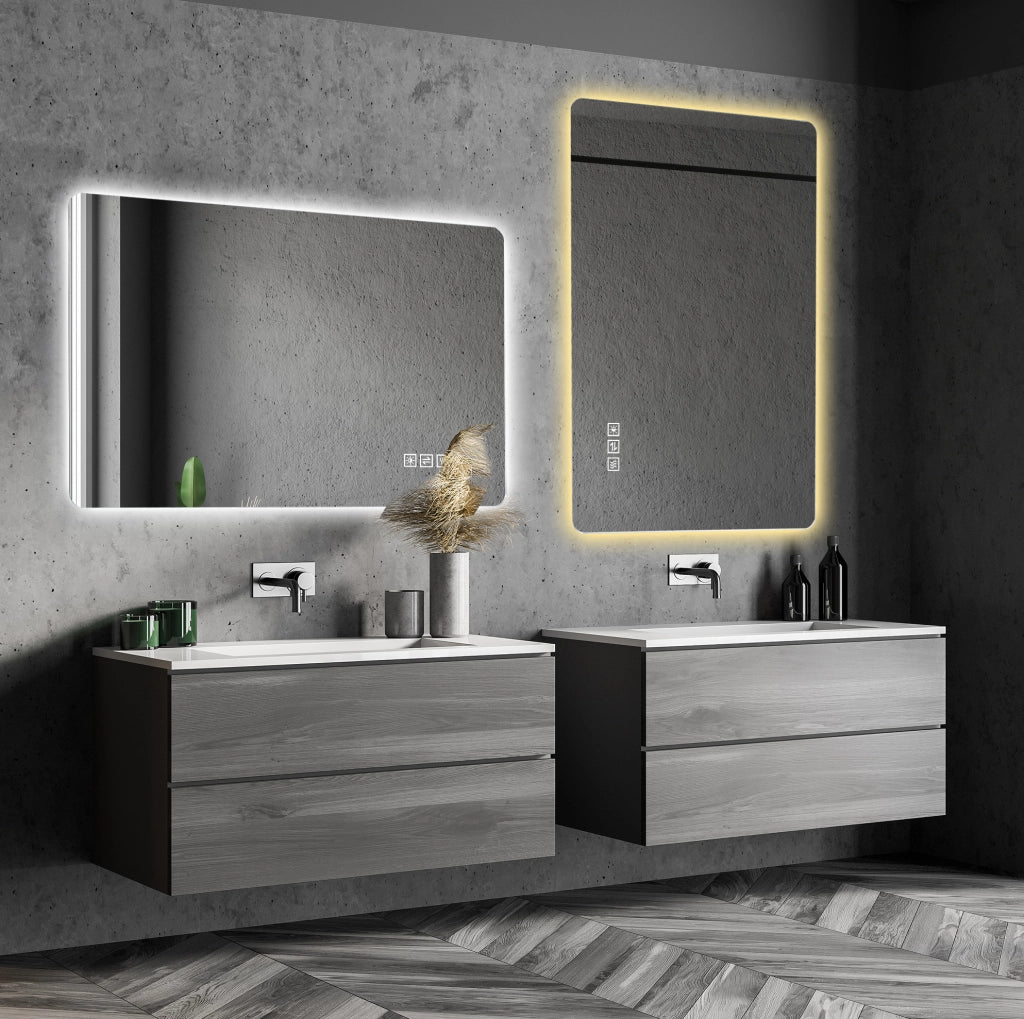 Specchio LED da bagno con retroilluminazione e antiappannamento