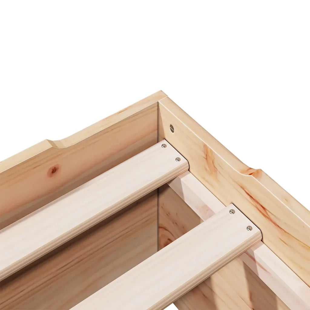 Giroletto senza Materasso Impilabile 90x190 cm Legno Massello 859208