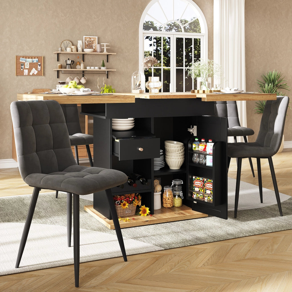 Tavolo da Pranzo Allungabile Pieghevole Salvaspazio ¨C MINIMAL ¨C 110-140x80 cm, 4-6 Persone