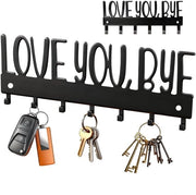 Sostegno metallico per chiavi - Braccio di supporto per chiavi - Hanger decorativo - Love You Bye Teken - Sostegno per chiavi con hanger