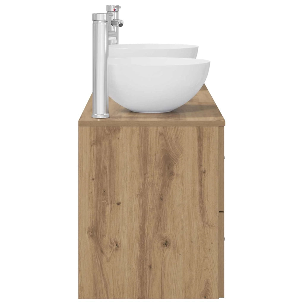 Set di Armadi da Bagno 3 pz Rovere Artigianale 3405802