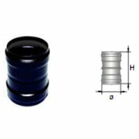 Manicotto f/f inox nero d.100