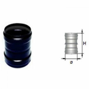 Manicotto f/f inox nero d.100