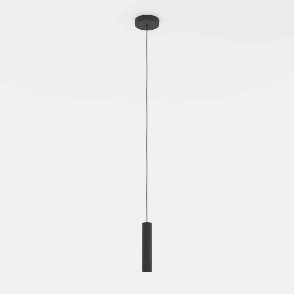 Lampadario A Sospensione Moderno Almudaina Acciaio Nero 1 Luce Led 5W 480Lm